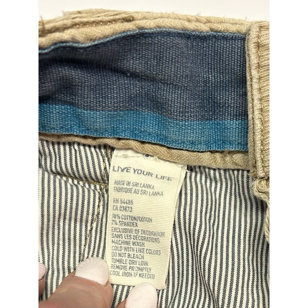Vintage American Eagle Khaki Wide Leg Pants Womens 26 Low Rise Utility‎ Trousers - Picture 10 of 15